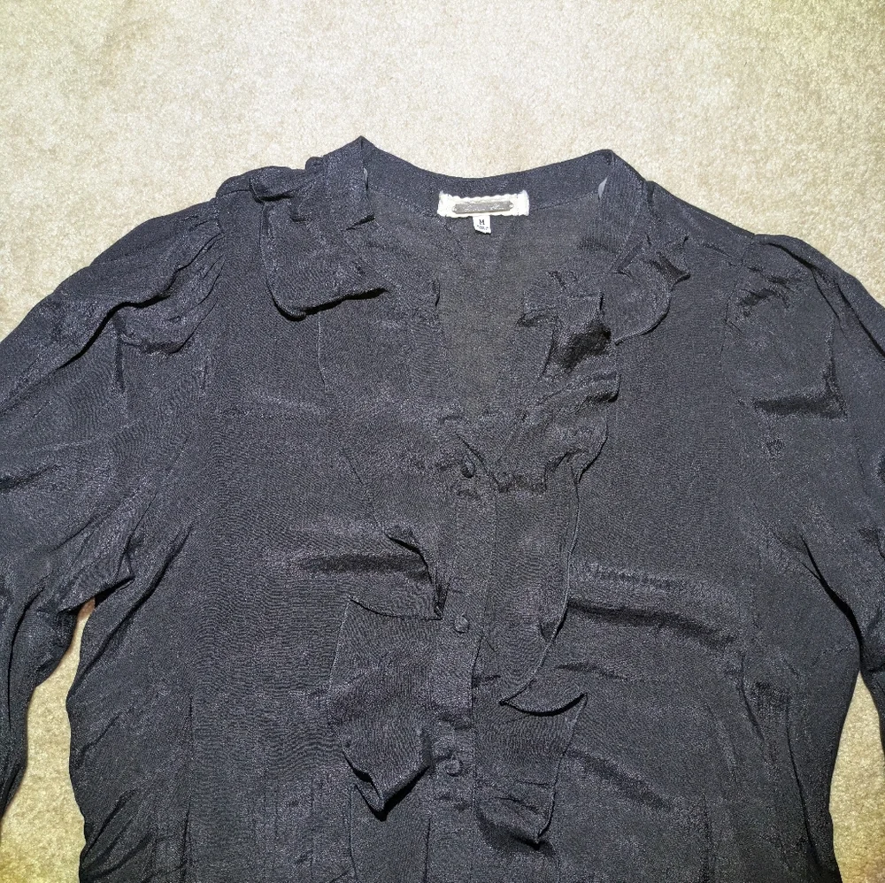 Black Ruffle Top - Picture 4 of 11